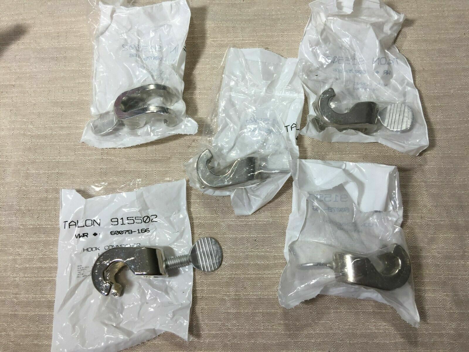 Lot 5 Troemner Henry Talon Hook Connectors 915502/ 60079-166 Nickel-Plated Zinc