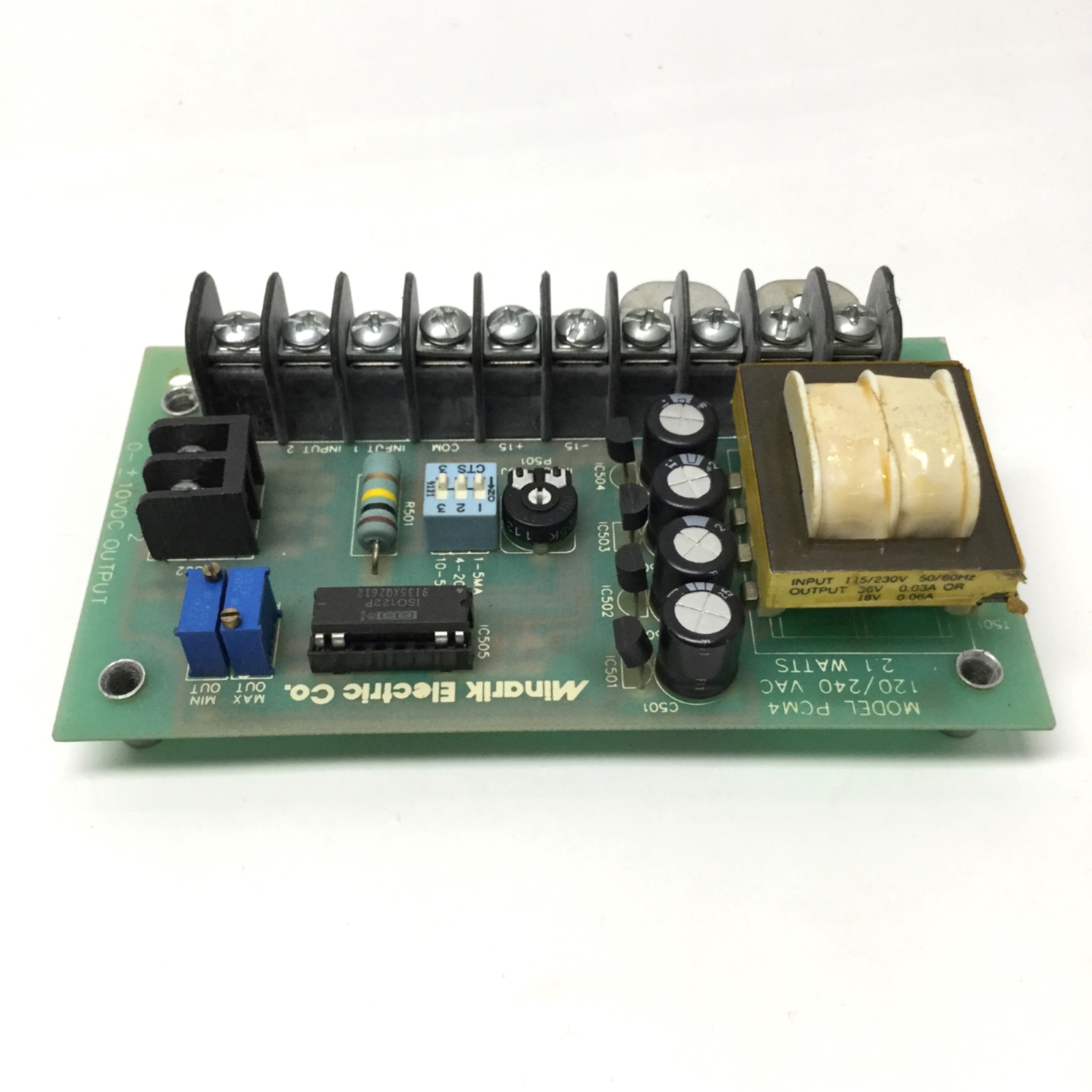 Minarik PCM4 Stand-Alone Motor Drive Isolation Card Remote Analog Control ±10VDC