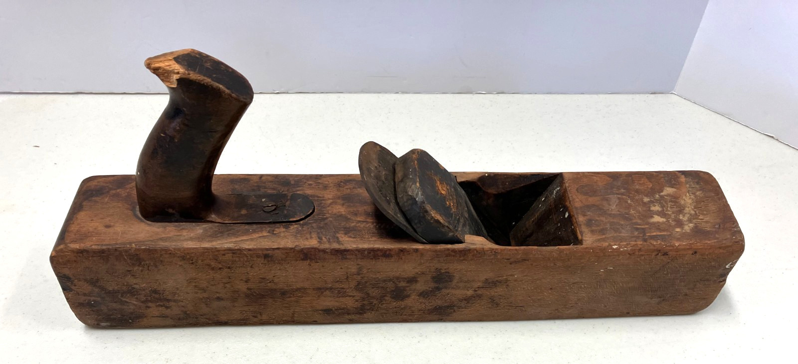 16" Vintage Antique Wood Wooden Sandusky Block Plane Planer   29