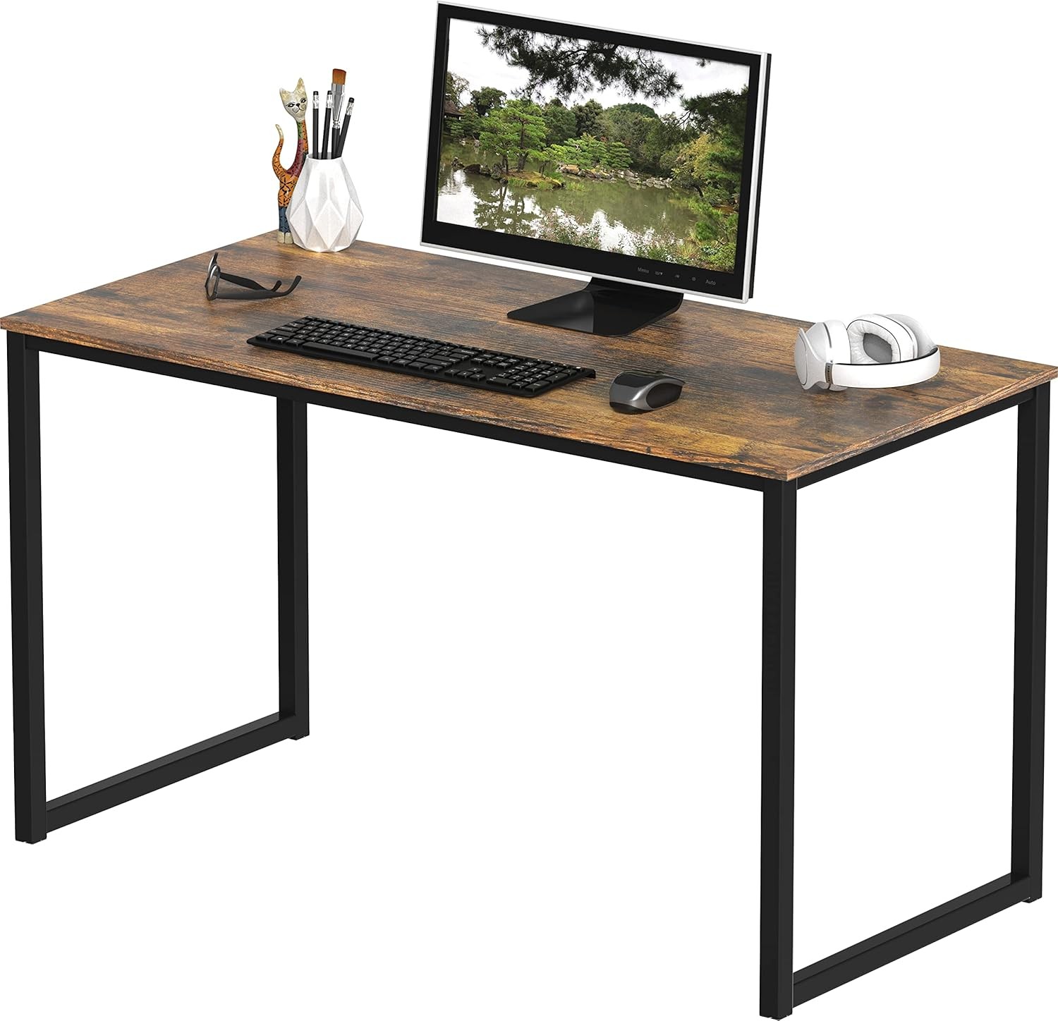 Mission 40-Inch Home Office Computer Desk Rustic Brown