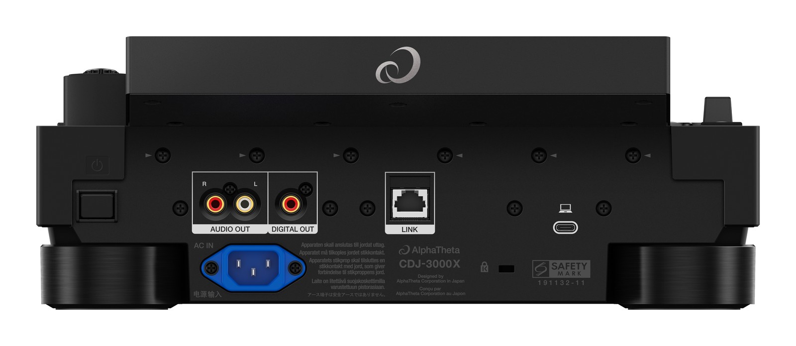 AlphaTheta CDJ-3000X DJ player + Odyssey Flight Case