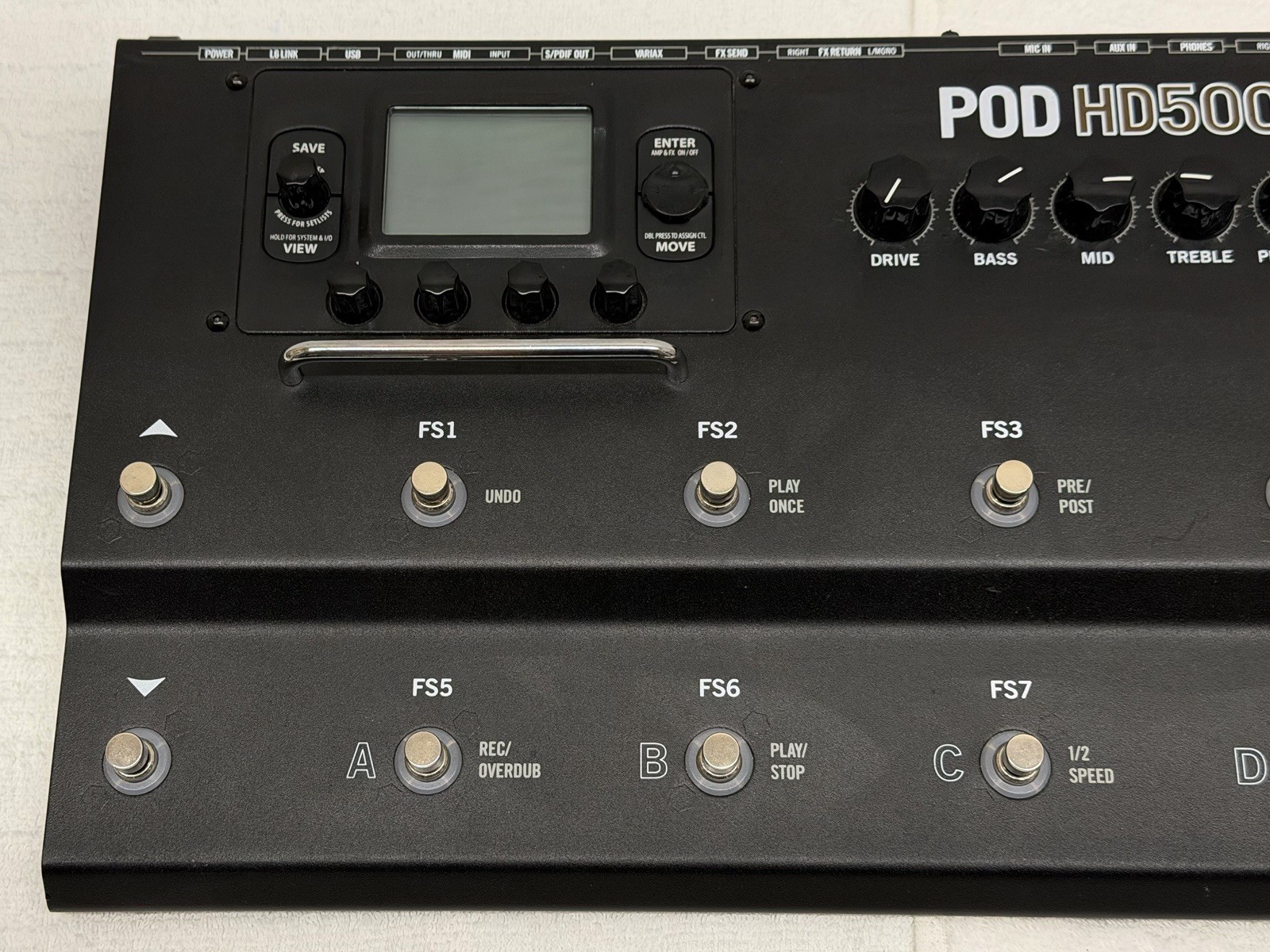 Line 6 POD HD500X Multi-Effect Guitar Pedal Control w/Power Supply