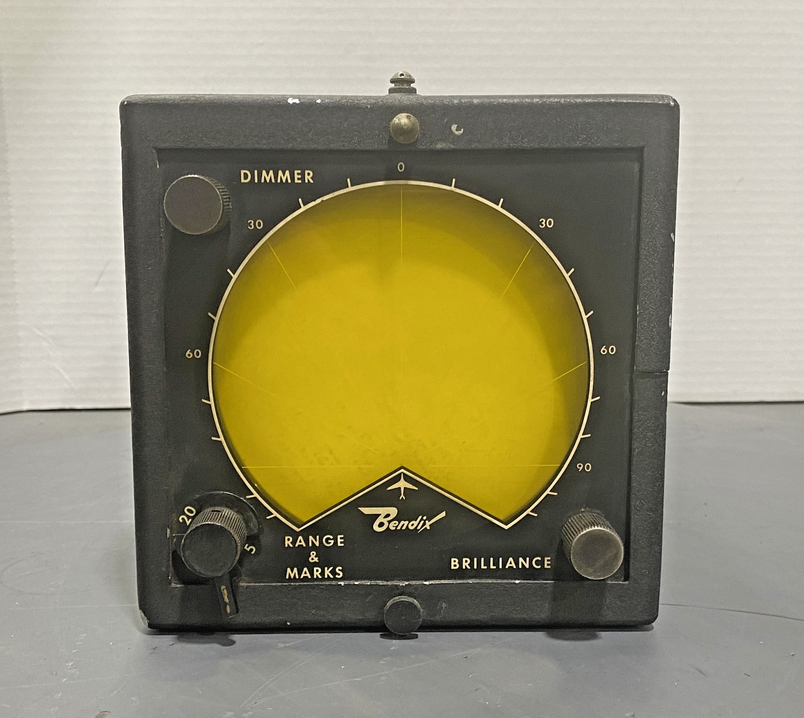 Bendix PPI-1D Vintage Aircraft Plan Position Indicator Radar Display Untested
