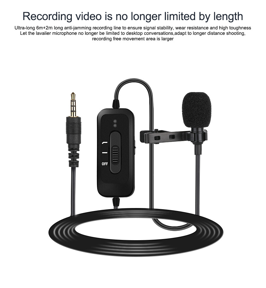 Lavalier Microphone Mamen Professional Mini Lapel Microphone KM-D2
