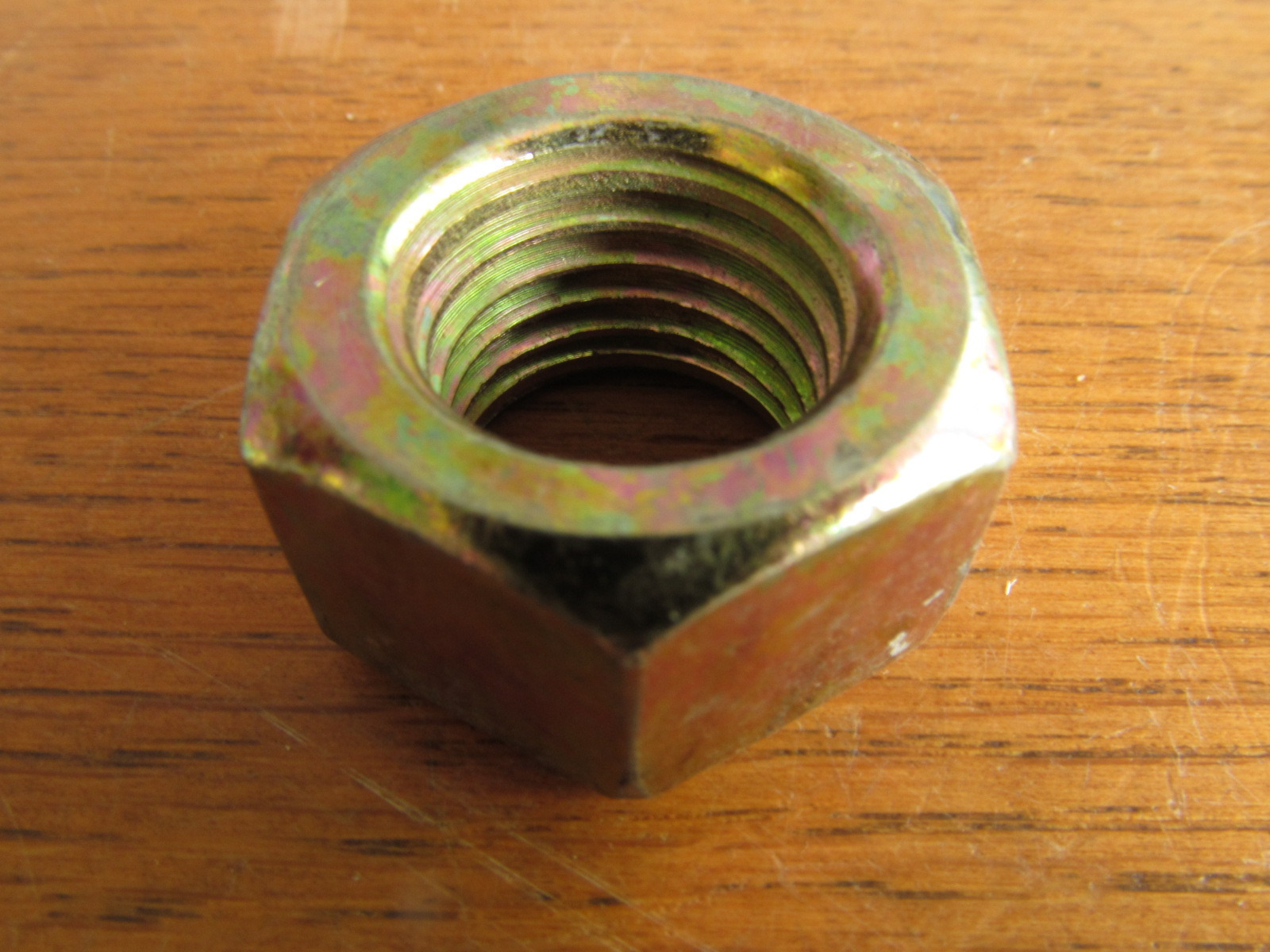Metric M20-2.5 Yellow ZINC HEX NUT (W-24)