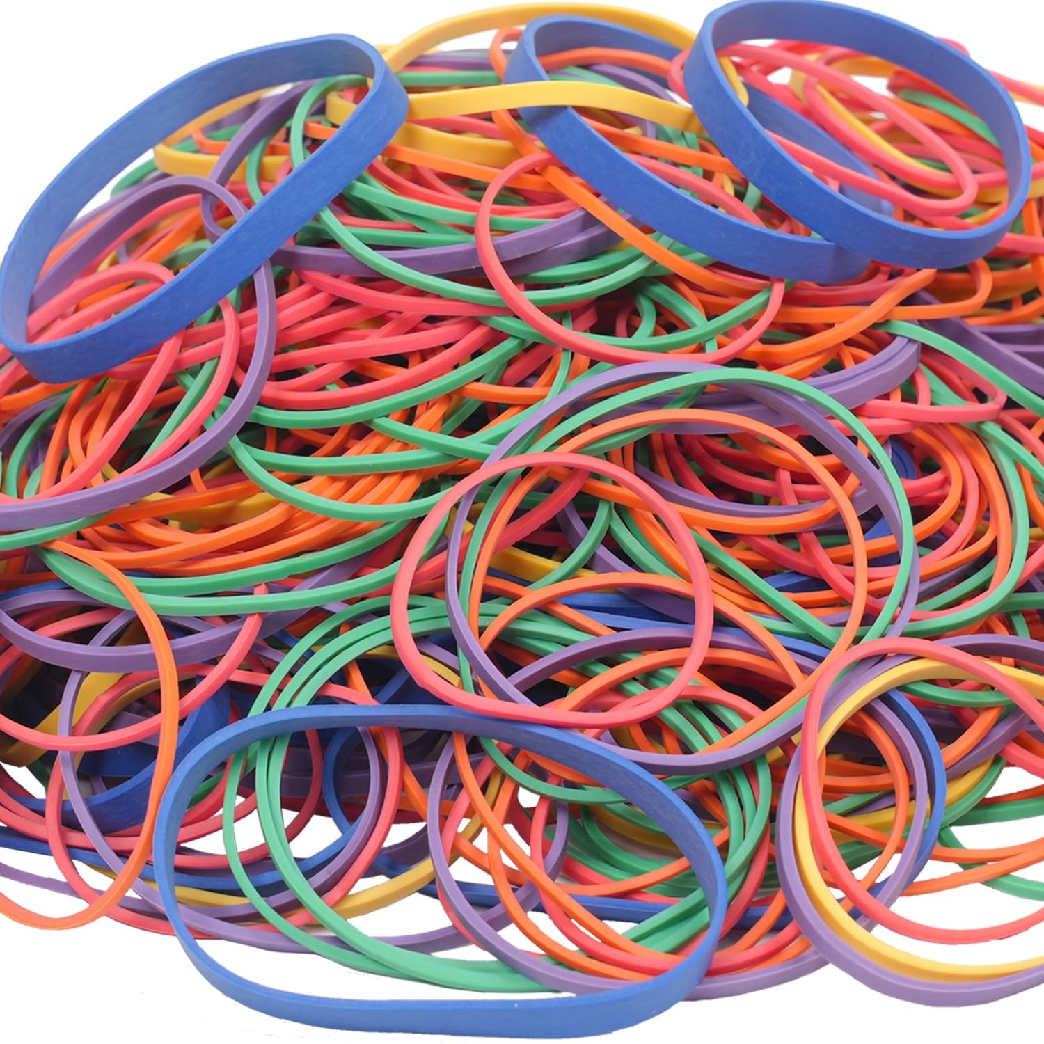AIWOQI Rubber Bands assorted size multicolor 0.5 lb/227g rubber Multicolor