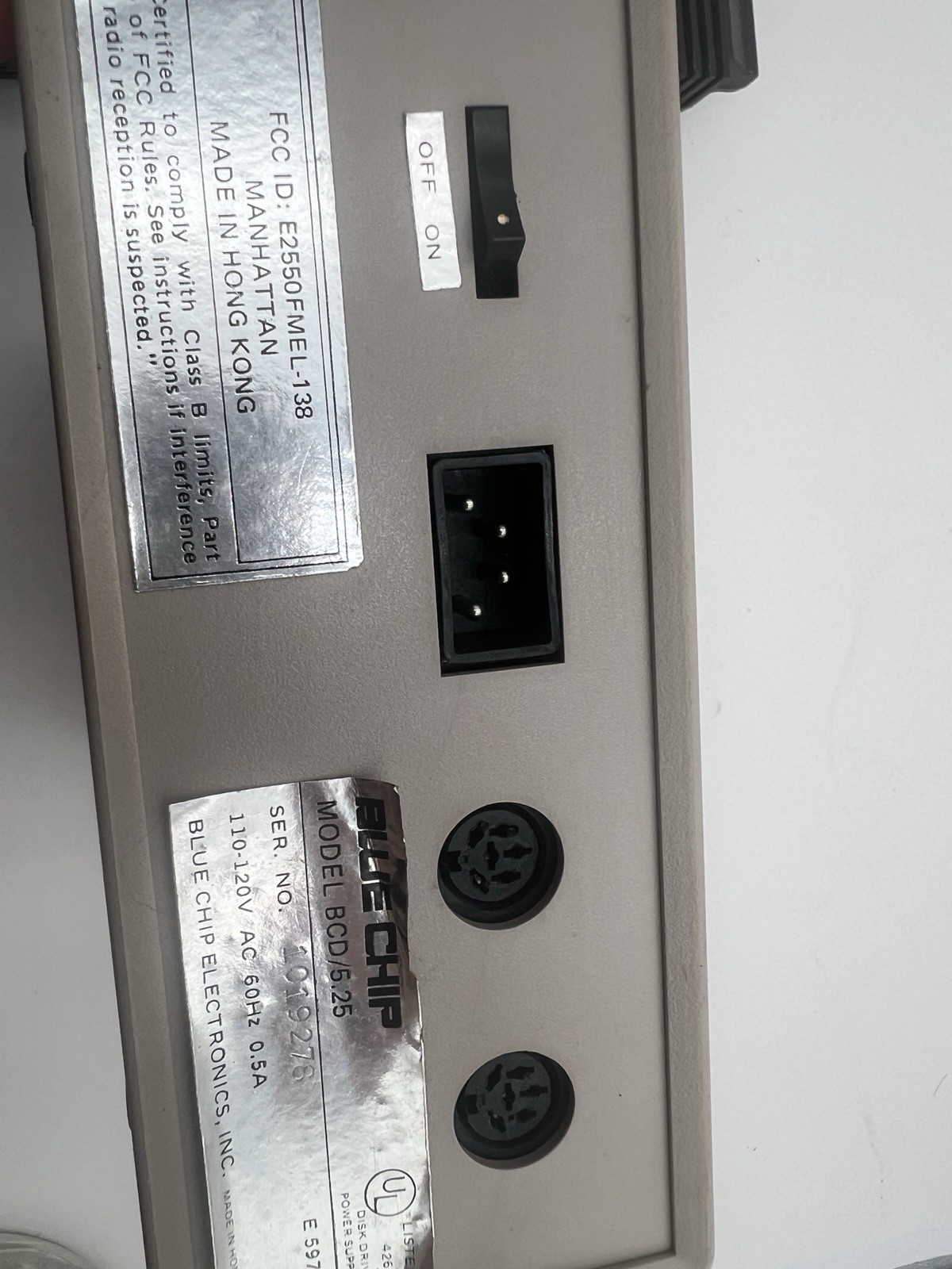 VTG Commodore Plus/4 Computer & Blue Chip Floppy Disk Drive Untested / No Cables