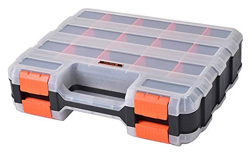 Tactix 320028 Double-Sided Parts Organizer Removable Dividers Secure Latches