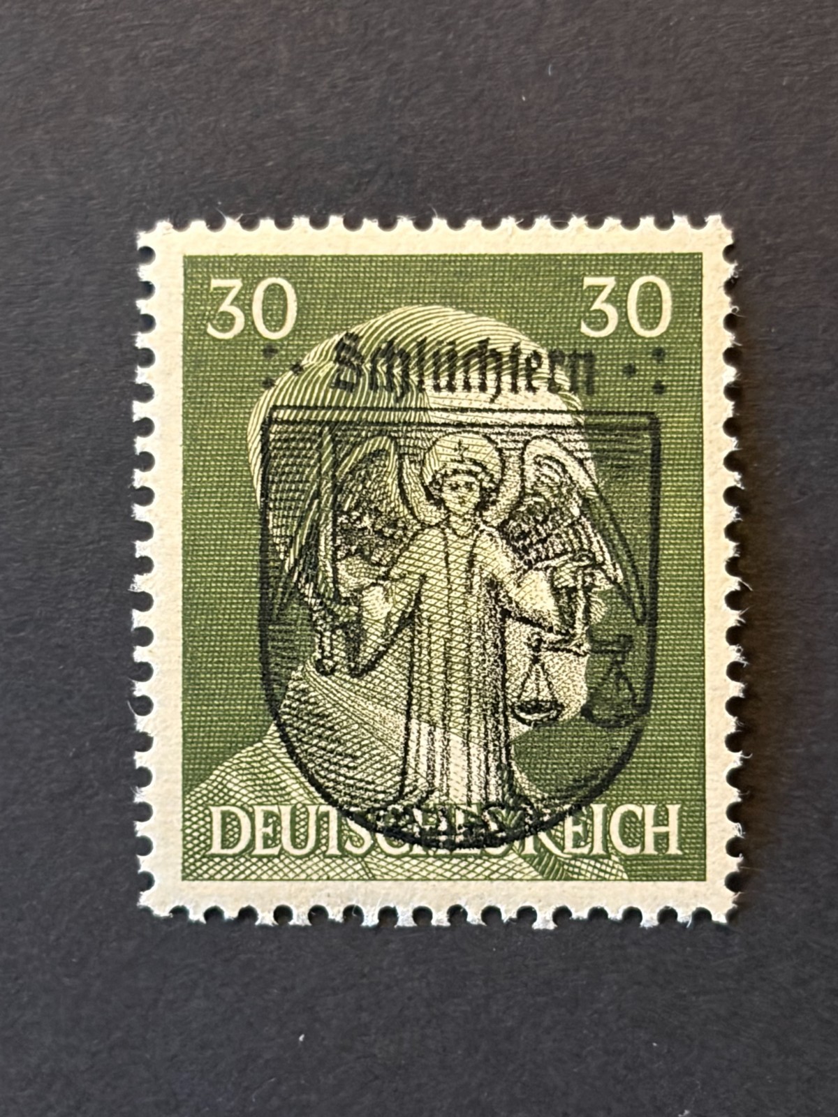 Germany 1945 Post WWII LOCAL overprint (SCHLUCHTERN) 30 Rpf.  MNH /s1 #826