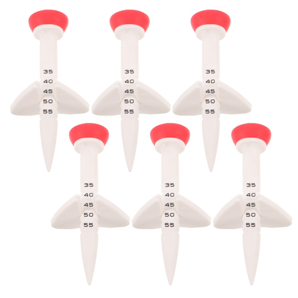 6Pcs Reusable Adjustable Golf Tees Plastic Height Tool for Winter Golf Training