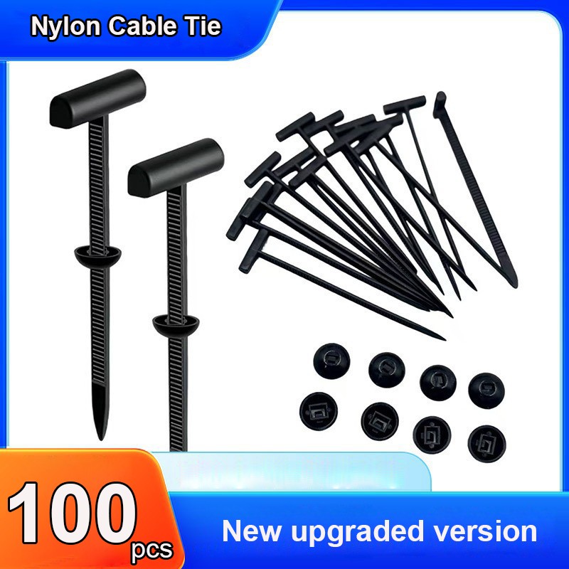 100 PCS Nylon Universal Cable Tie Buckle，Heavy Duty Self-Locking Zip Ties Holder