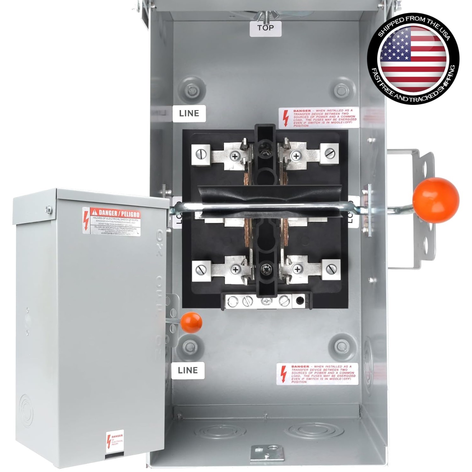 Reliable 100A Heavy Duty Manual Transfer Switch - Seamless 24000W Power Transfer