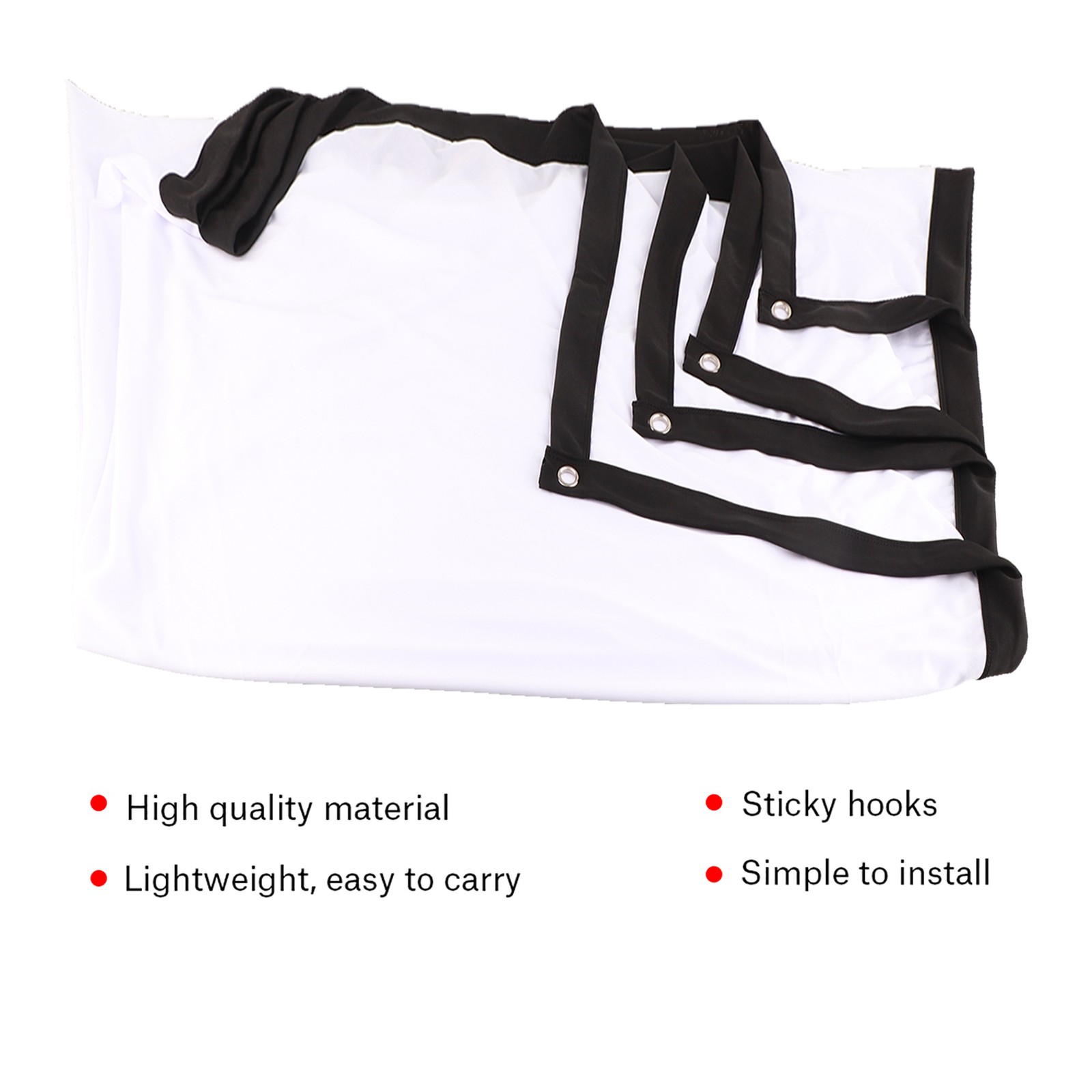 1pc Portable Foldable NOn Crease White Projector Curtain Projection Screen 4:3