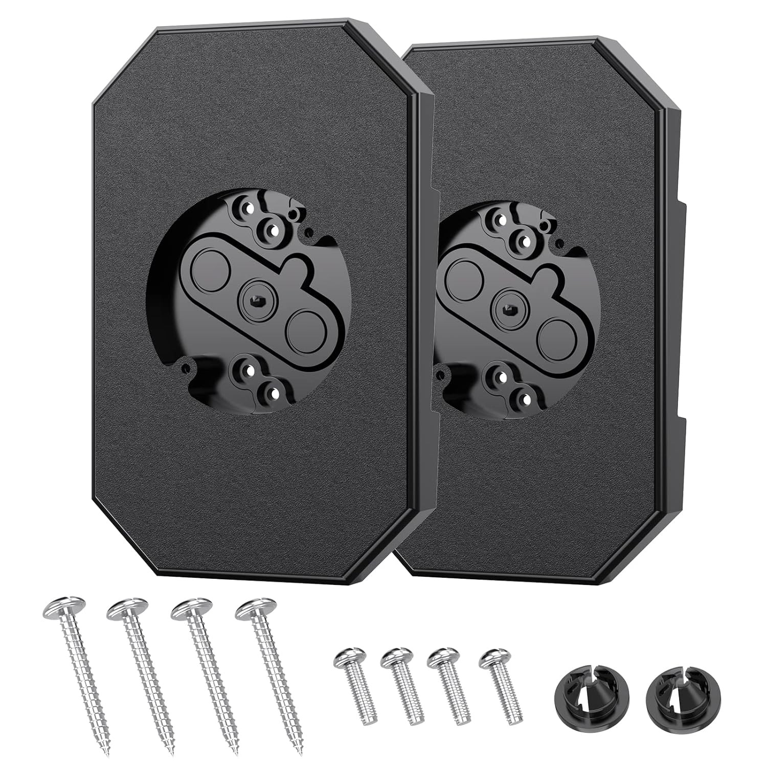 Siding Mounting Kit, Mount Block, 1/2 inch lap siding, Balck-2Pack