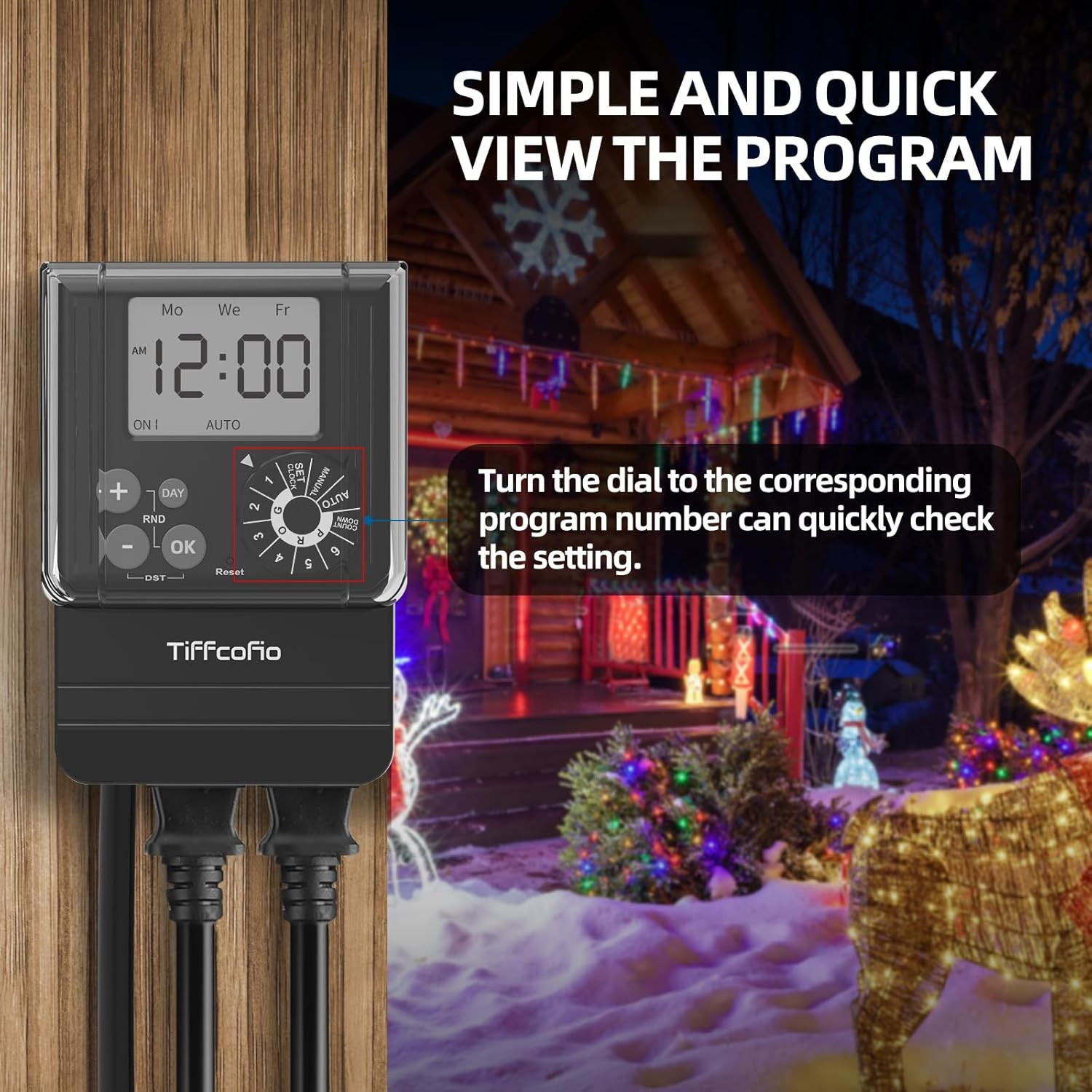 Tiffcofio New Digital Outdoor Timer Waterproof, Dial Programmable Method, Outdoo
