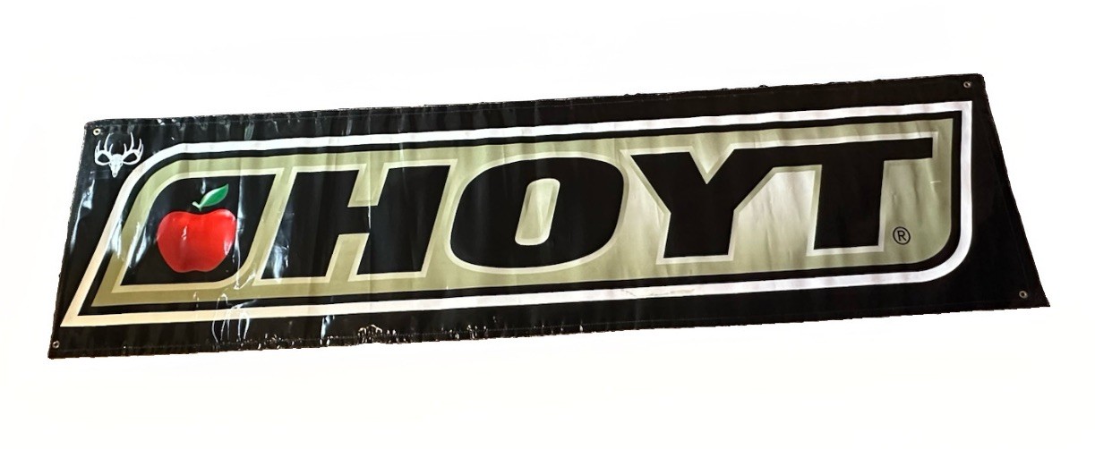 Huge Hoyt Archery Banner (Approx 8x2 Feet) Great for Garage, Man Cave W/grommets