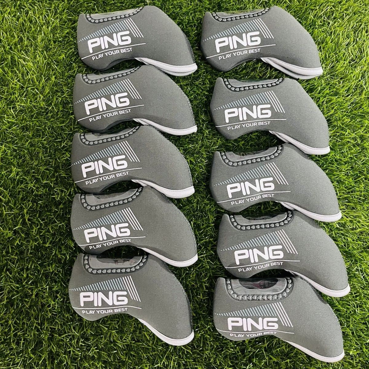 10Pcs Ping Golf Iron Headcover Covers Neoprene Clear Window View Universal