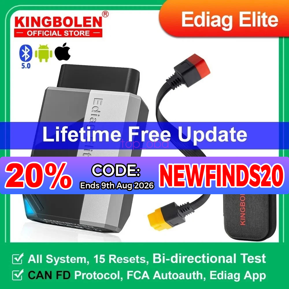 2026 Bluetooth Scanner Kingbolen Ediag Elite OBD2 Car Diagnostic Tool All Free