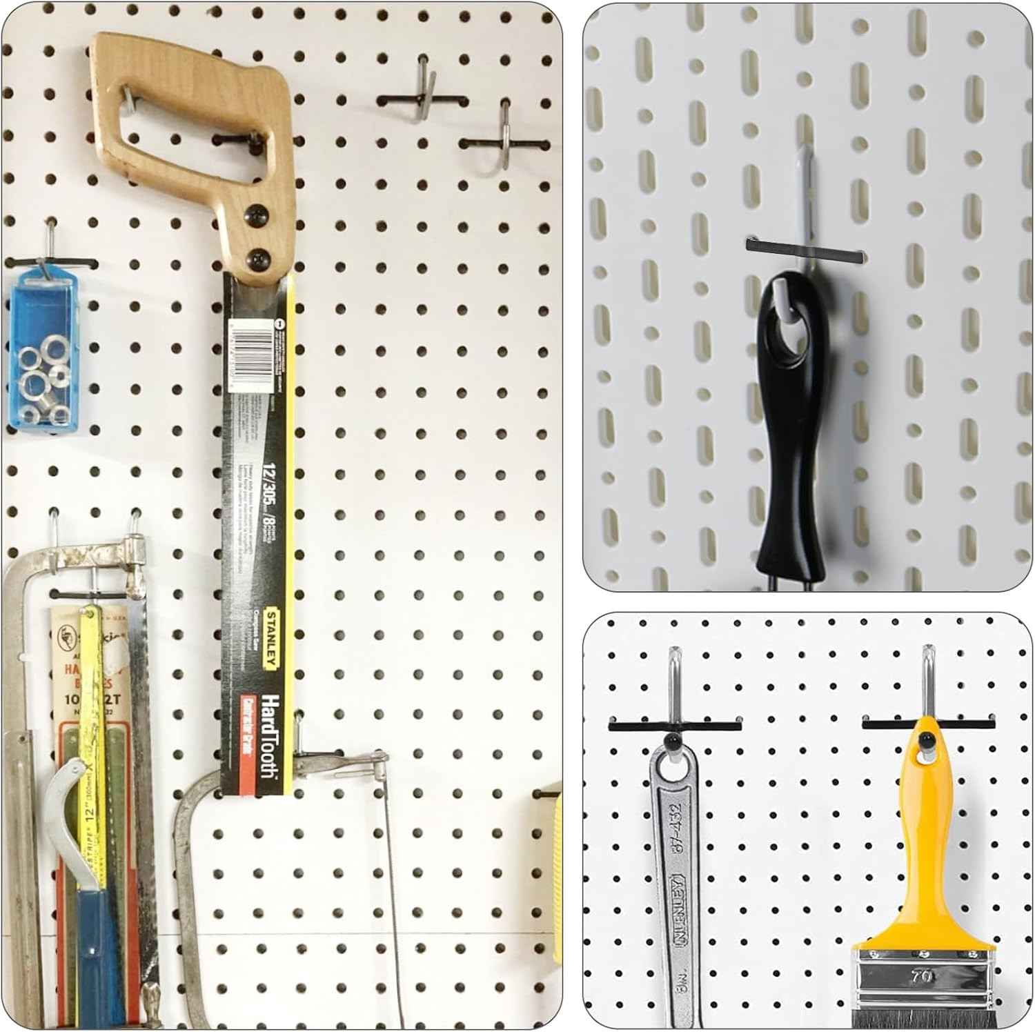 Black Peg Locks Plastic Pegboard Hook Locks Pegboard Display Hook Organizer Fixe
