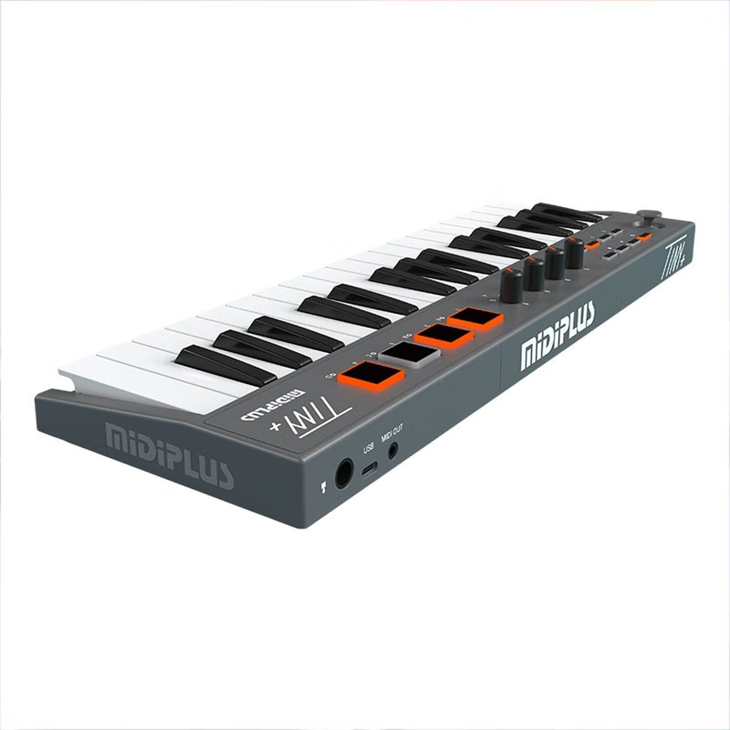 Midiplus TINY+ 32 Key USB MIDI Keyboard Drum Pad Knob Beat Maker Music Studio