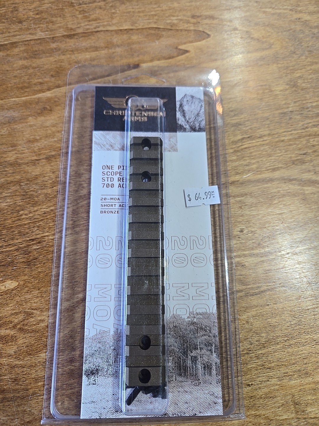 Christensen Arms 1-Piece Scope Base Standard Remington 700 Action Short 20MOA #2