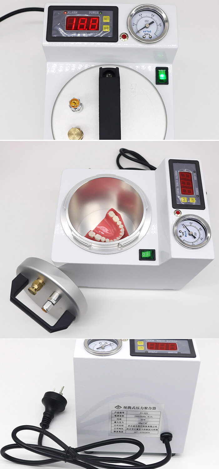 Dental Lab Polymerizer Curing Pressure Pot Polymerizing Machine with Air Pump