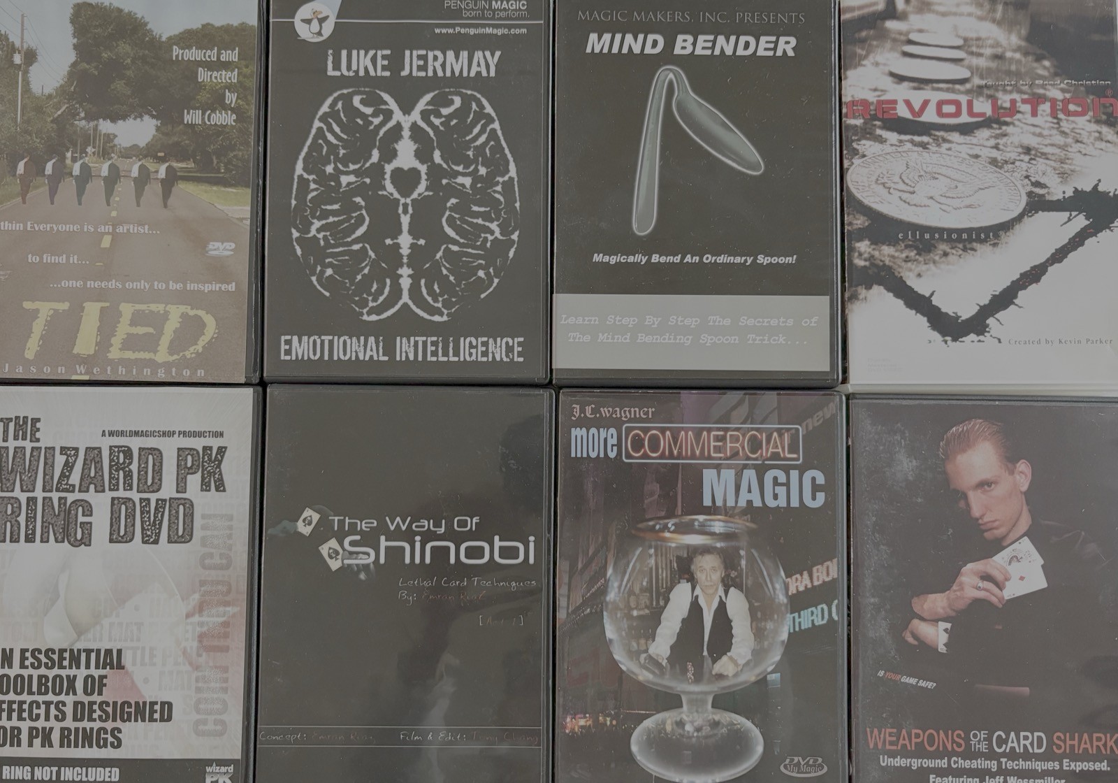 Bulk Lot Of 8 x MAGIC DVDs As Pictured Magician Trick Instructional Tuition M24