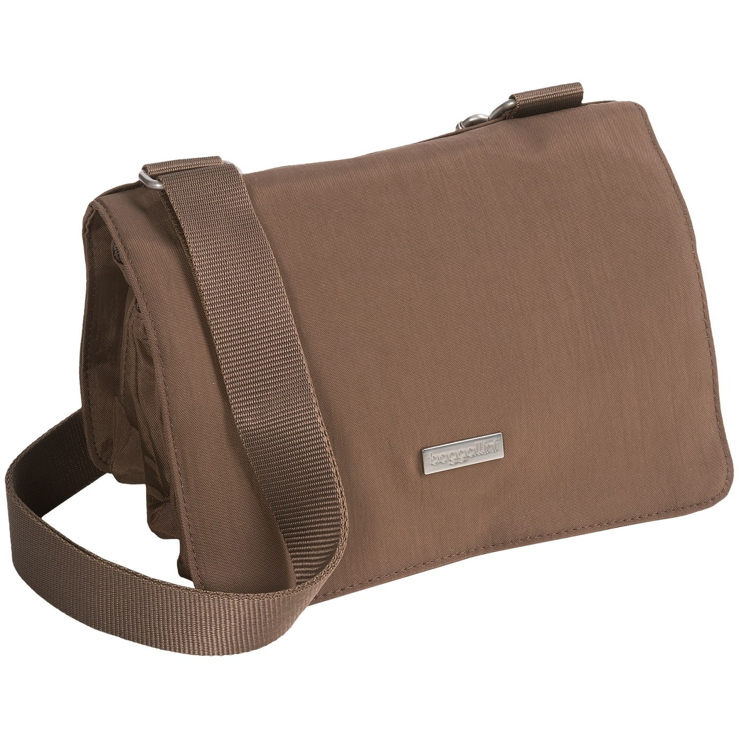 Baggallini Clever 3-Zip Crossbody Bag - NWT -Mushroom BGL-101