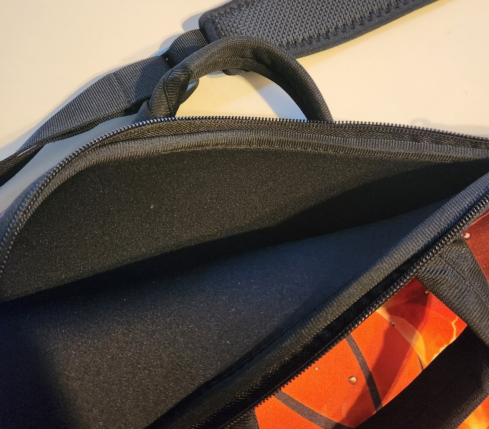 Basketball Flame Print Laptop Bag