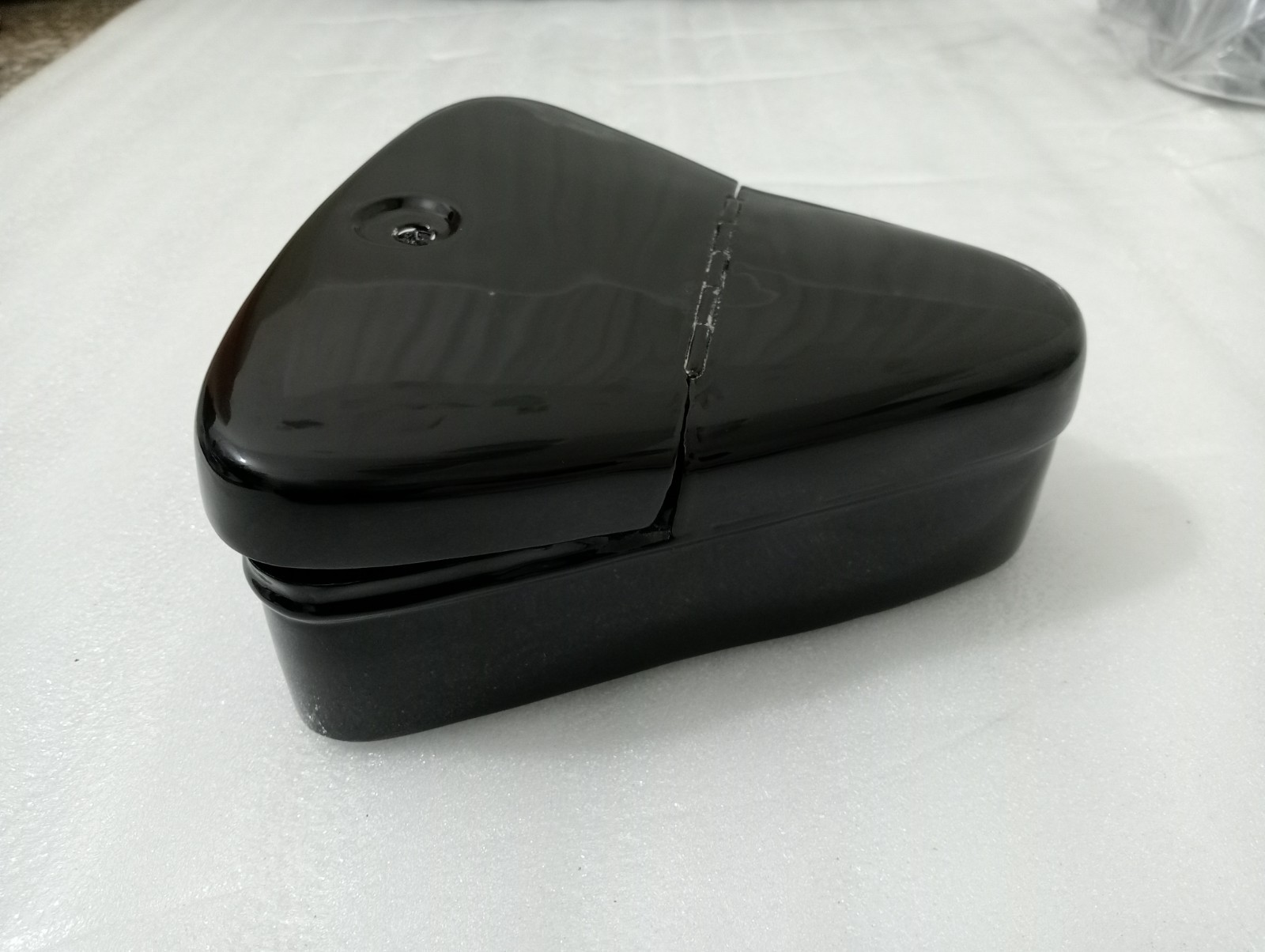 VINTAGE BSA,ARIEL TRIANGULAR TOOL BOX BLACK PAINTED STEEL |Fit For