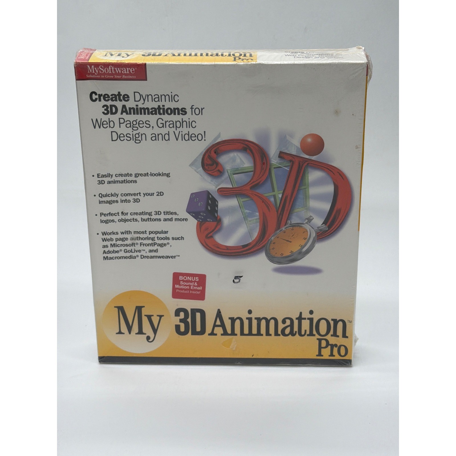 MySoftware My 3D Animation Pro Model 4120 Windows PC Software New Sealed Box