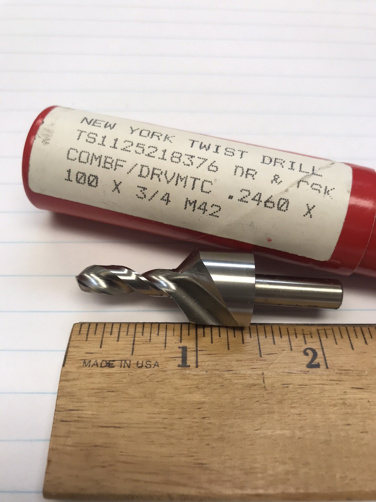 1 pc.  5/8 X 100 DEG. X .246 X 3/4” loc PILOT COBALT COUNTERSINK. USA (loc stk)