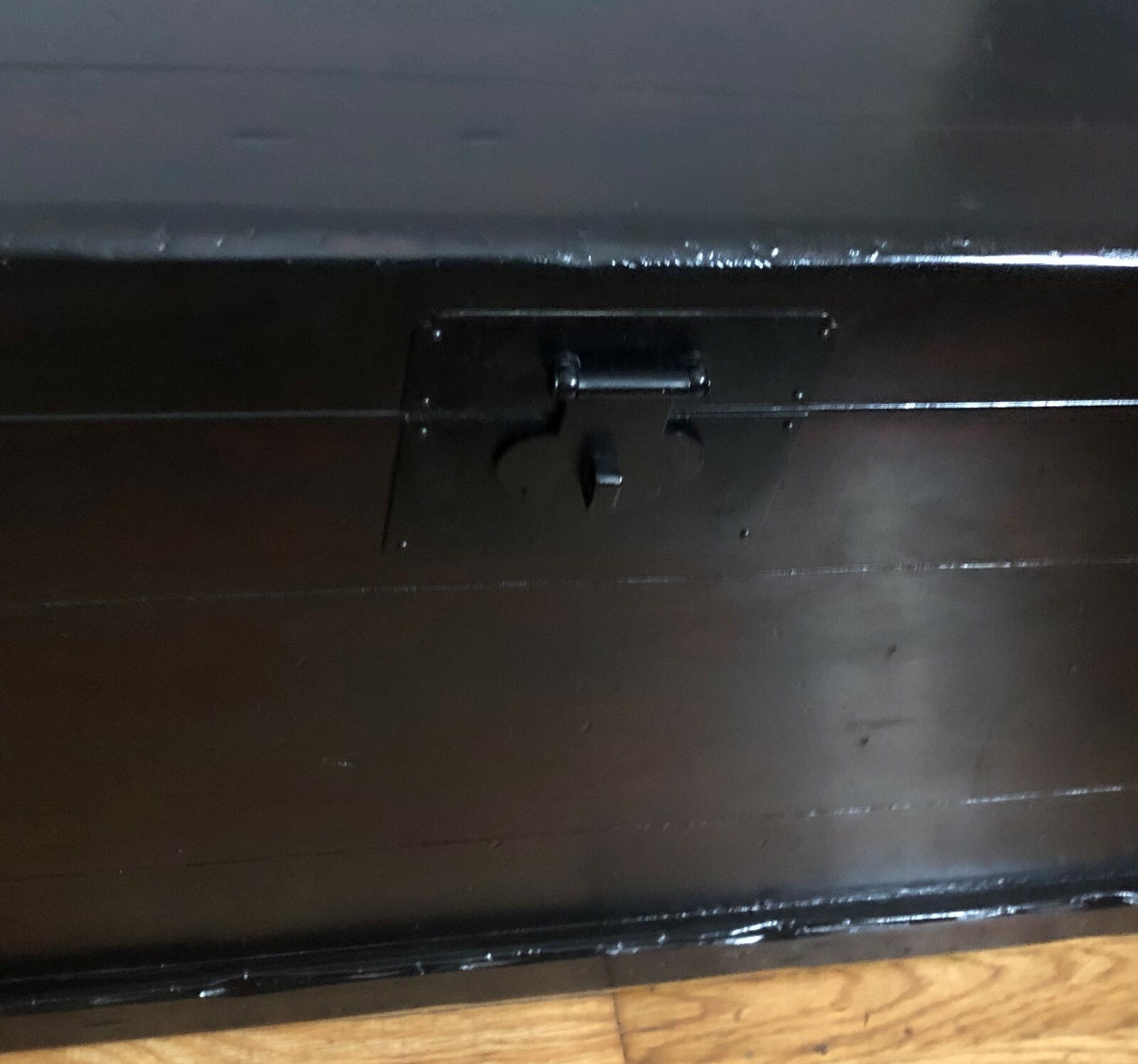RARE! POTTERY BARN SOLID WOOD STEAMER COFFEE TABLE "EMMETT" TRUNK CHEST STORAGE