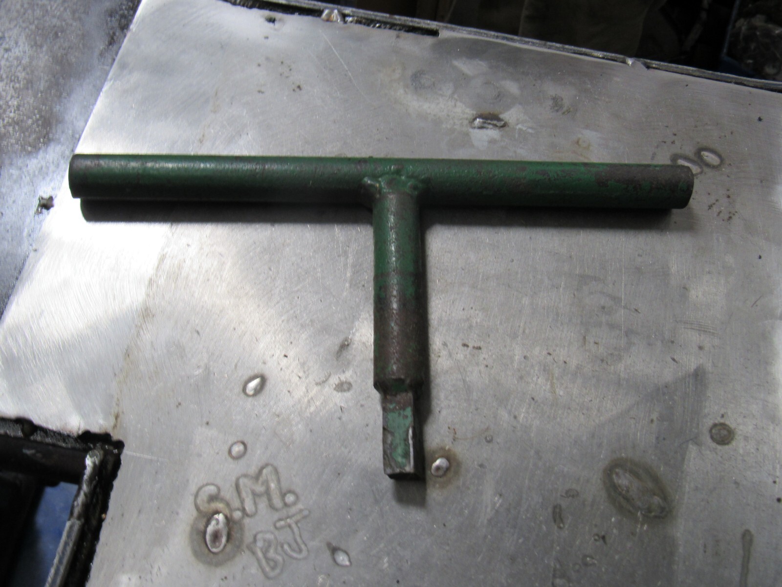 SHOP BUILT 115V VARIABLE SPEED WELDING MANIPULATOR 3 JAW CHUCK 12" DIA 4" ID