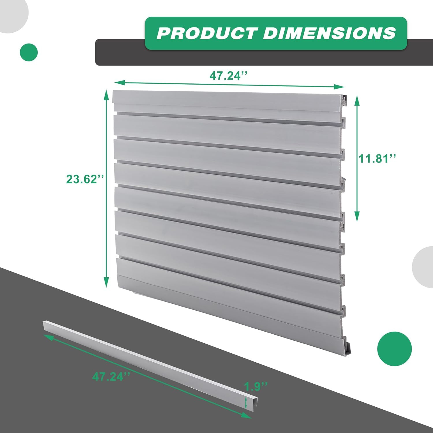 Slatwall Panel Garage Wall Organizer Storage Systems, Wall Mounted PVC Storage R