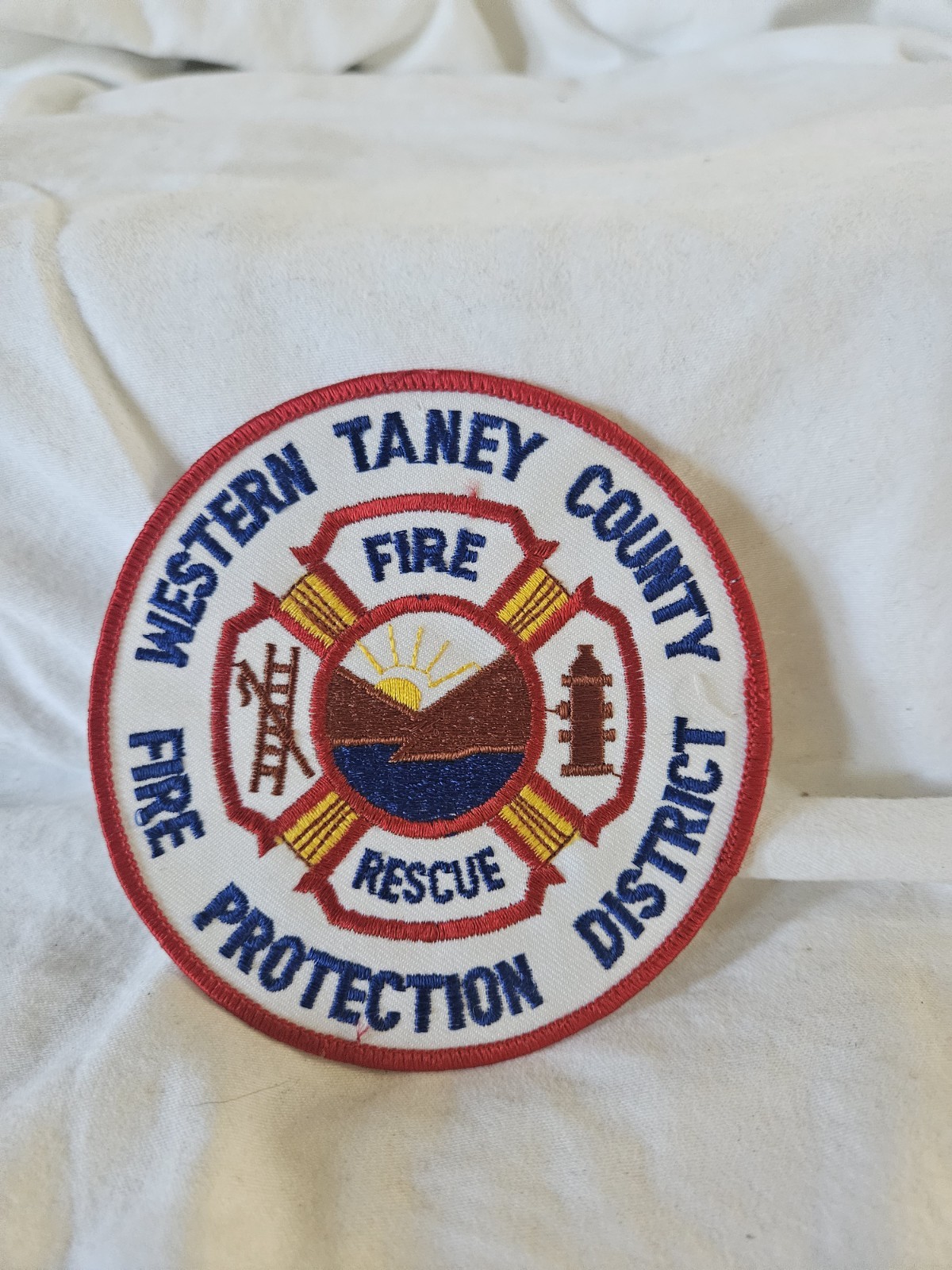 WESTERN TANEY COUNTY Fire Protection District Embroidered Cloth Sew-On Patch