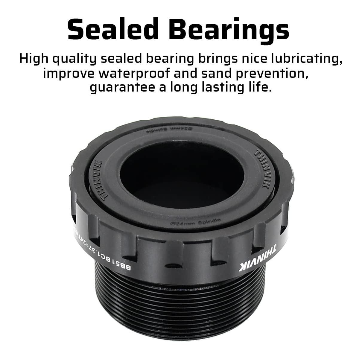 Bottom Bracket, BSA 68-73mm English for 24mm Spindle Crank,Compatible with Sh...