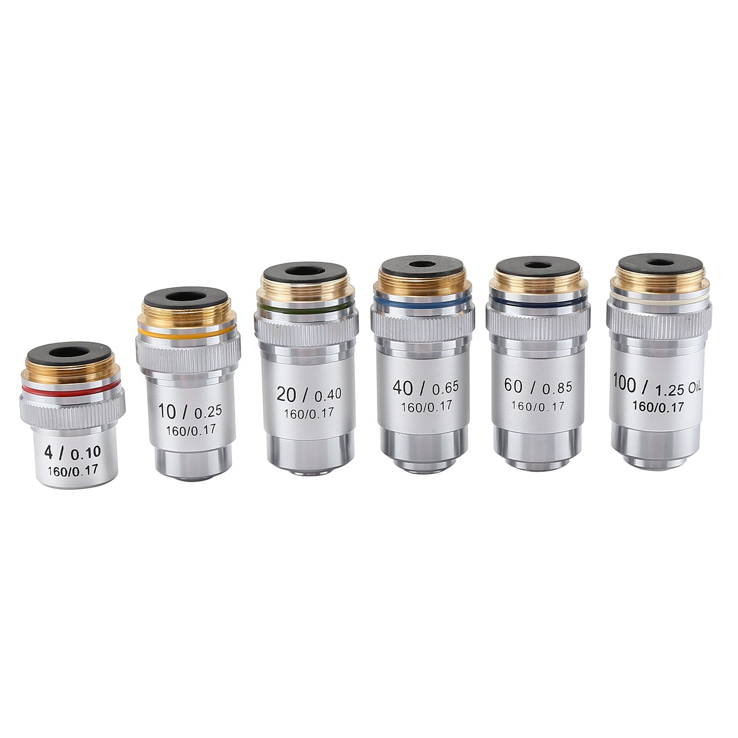 Standard for rms Thread Achromatic Objective Lens Accessory Silver Copper for