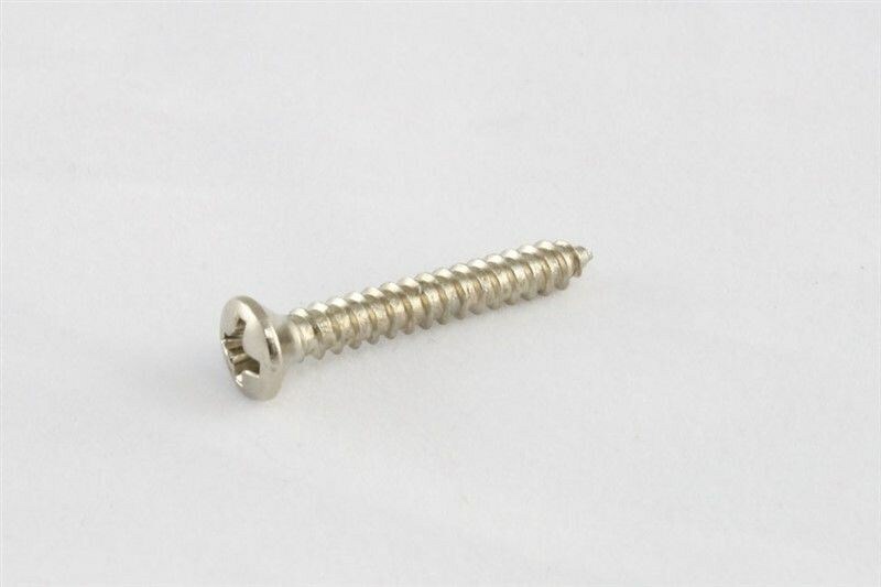 NEW - Bridge Mounting Screws For Guitar Or Bass (5), #6 x 1", Phillips - NICKEL