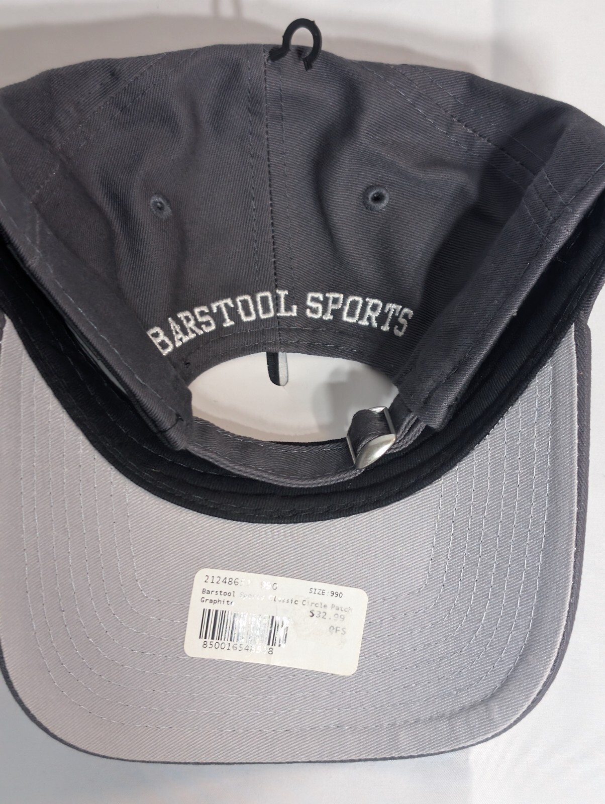 New Era Barstool Sports Logo 9TWENTY Adjustable Strapback Gray Script Hat Cap