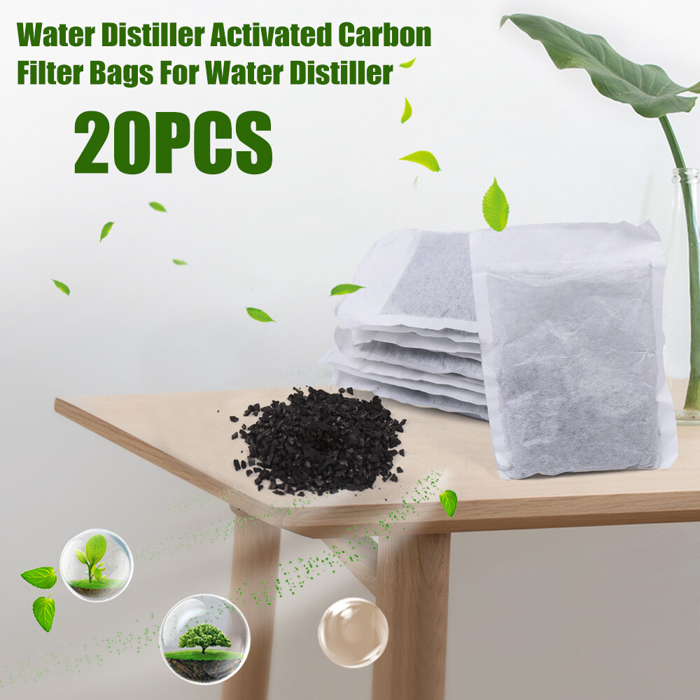 20 Bags Activated Carbon Filter Coconut Shell Charcoal For Pure Water Distiller