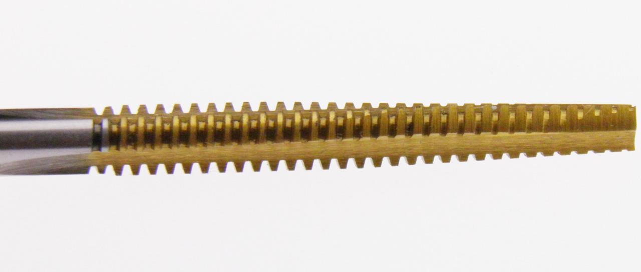 ACME Tap 1/4" 16tpi Left Hand Thread Only TiN Coating High Speed Steel