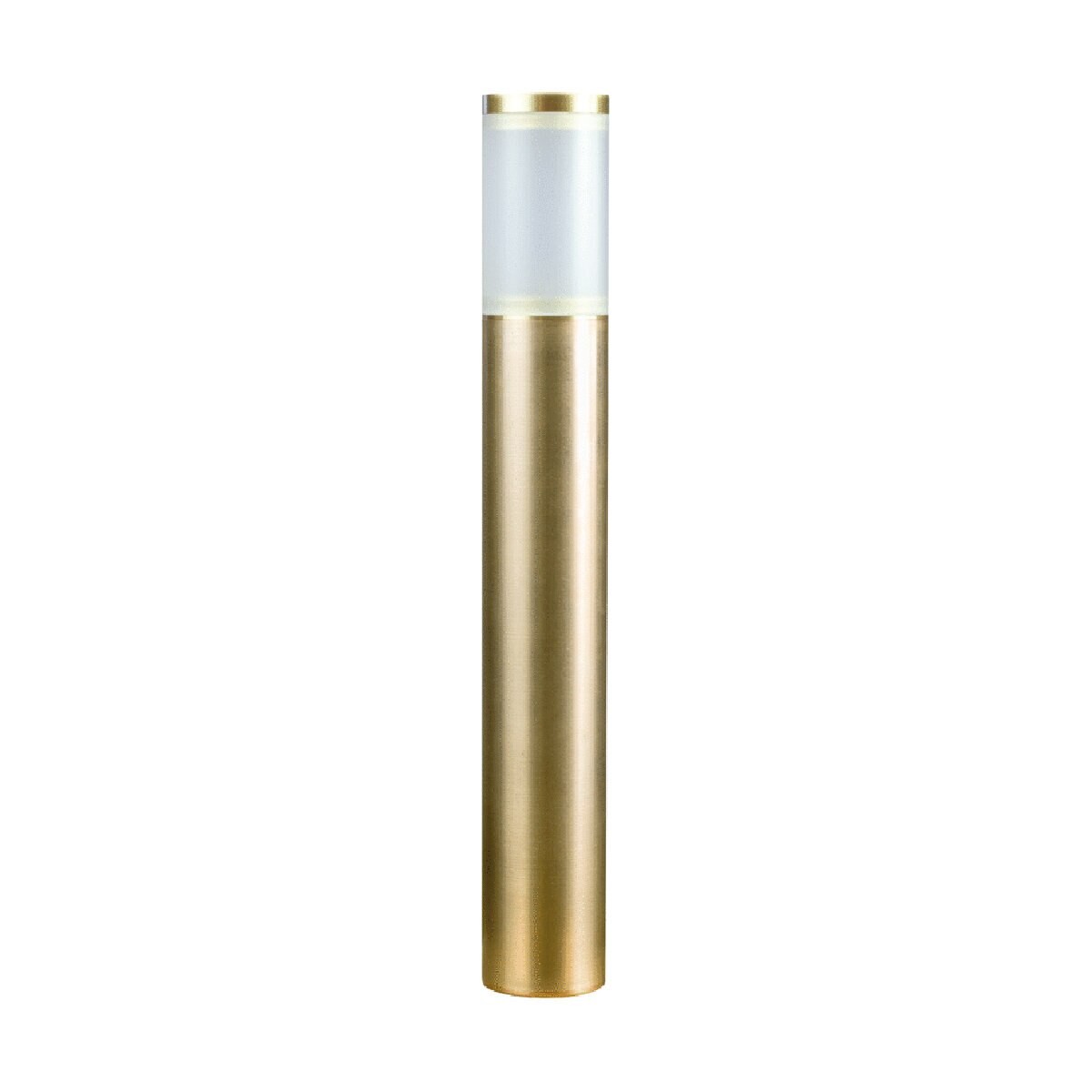 Brilliance Olympic Bollard 16" Frosted Acrylic Brass MR16 No Lamp
