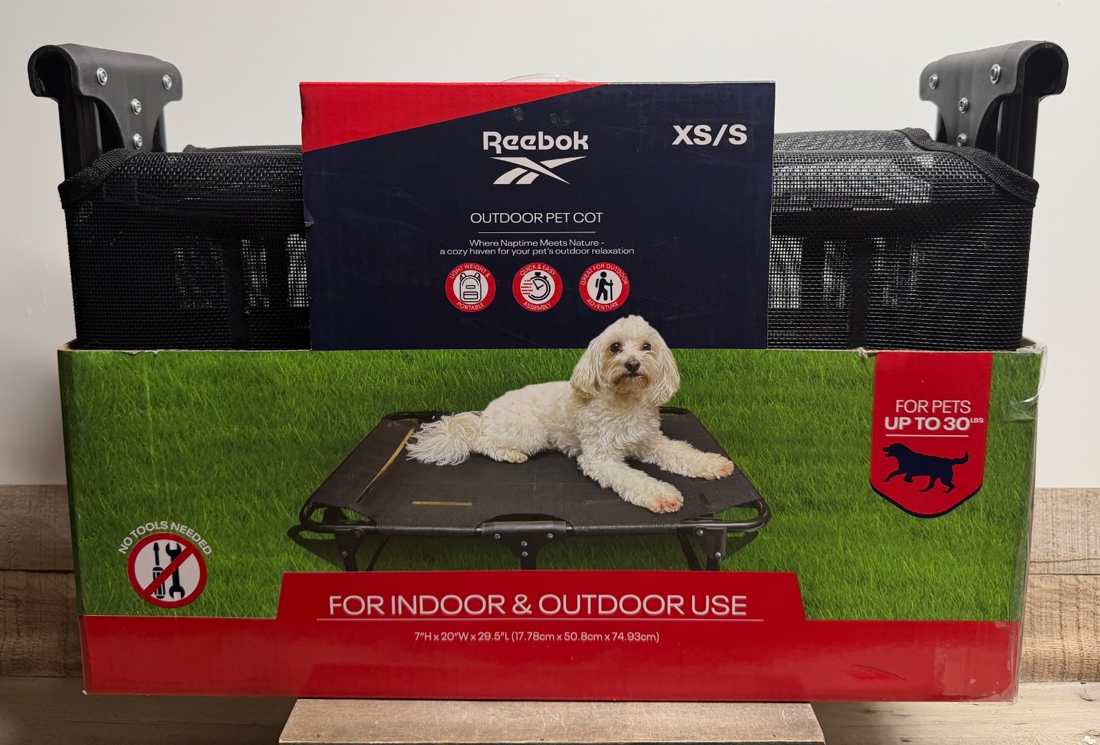 Reebok - Indoor Outdoor Pet Cot - XS/S Pets Fast Ship