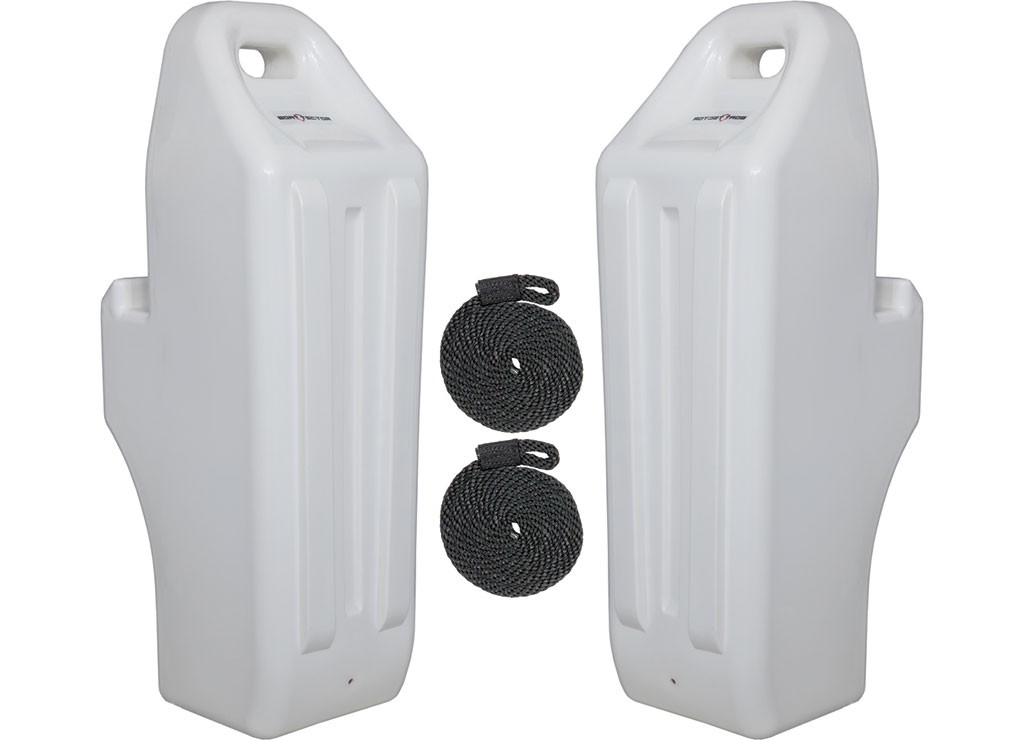 Extreme Max 3006.8774 Pontoon Inflatable Boat Fender Kit 3/8" x 6' Line, White