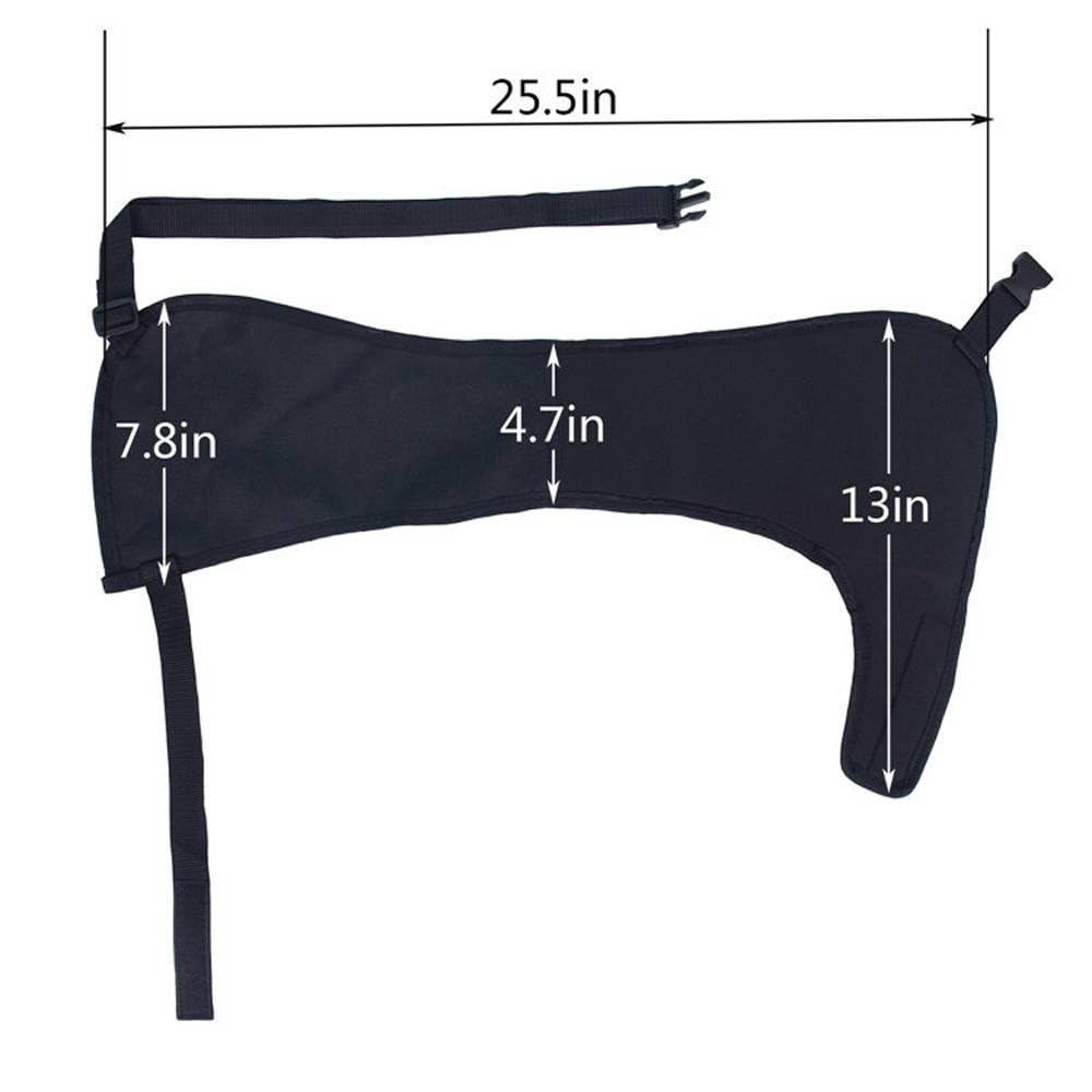 NICEYST Shotting Recoil Shield with Adjustable Strap Shockproof Black