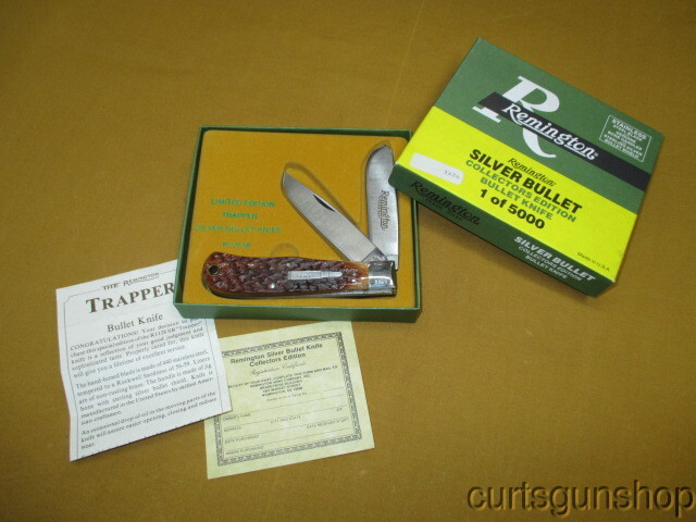 1989 REMINGTON SILVER BULLET COLLECTORS EDITION TRAPPER R1128SB POCKET KNIFE