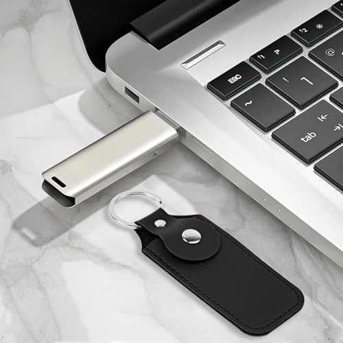 6 Pcs Flash Drive Holder, Leather Storage Case, Flash Drive Storage Case, Black