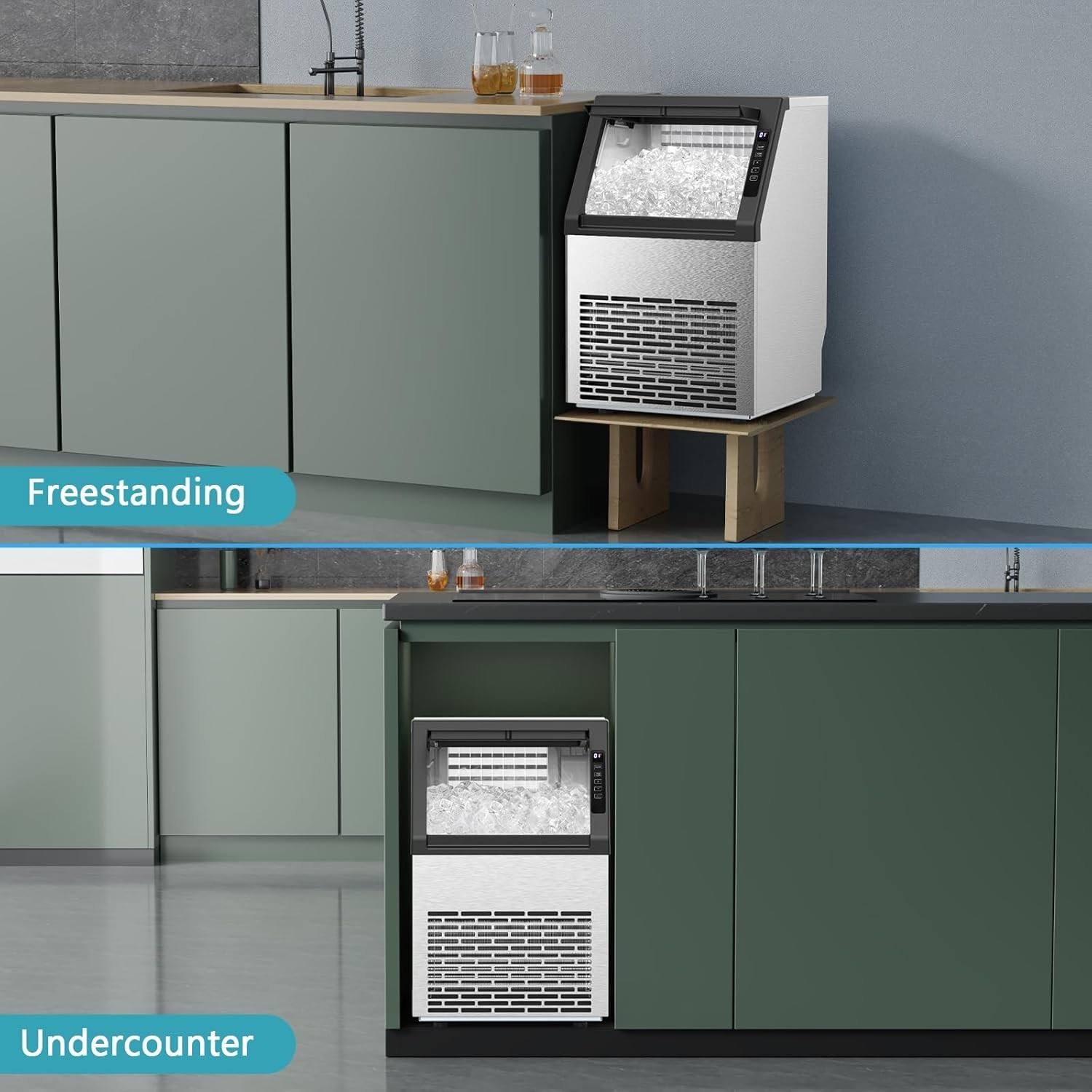 Stainless Steel Ice Machine for Bar/Cafe/Restaurant