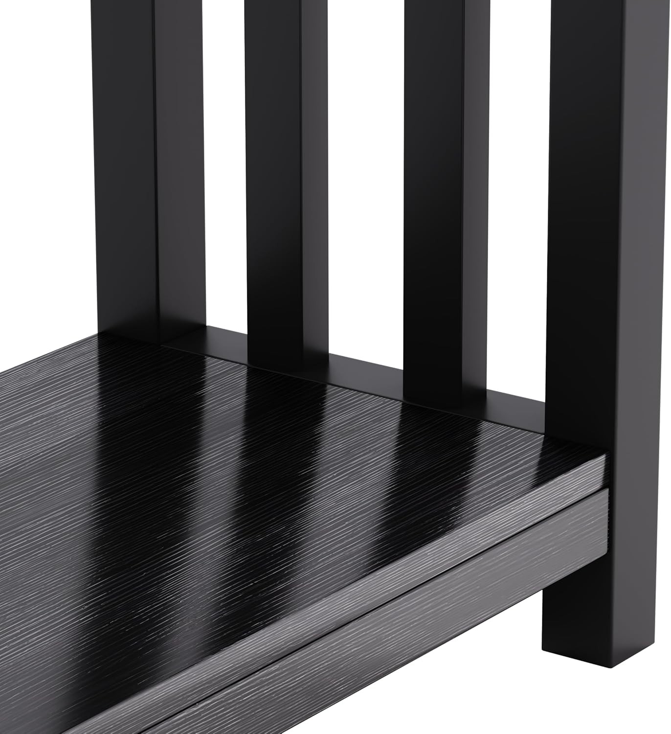 Black Entryway Table W/ Drawer Narrow Console Table Sofa Table W/ Storage Shelf